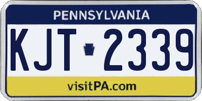 PA license plate KJT2339