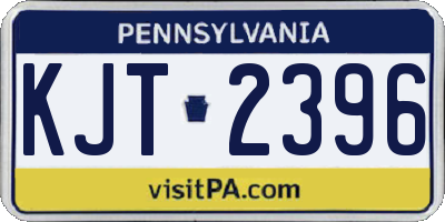 PA license plate KJT2396