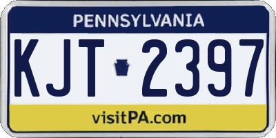 PA license plate KJT2397