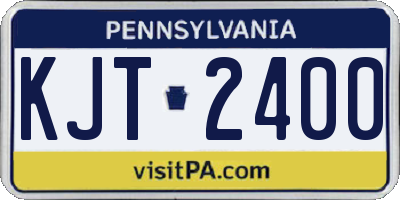 PA license plate KJT2400