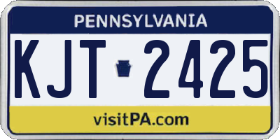 PA license plate KJT2425