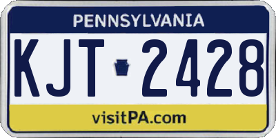 PA license plate KJT2428