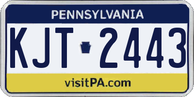 PA license plate KJT2443