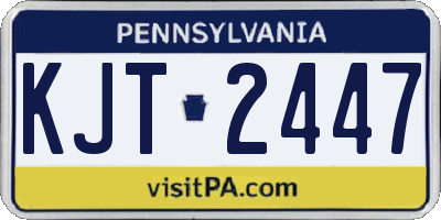 PA license plate KJT2447