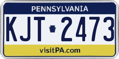 PA license plate KJT2473