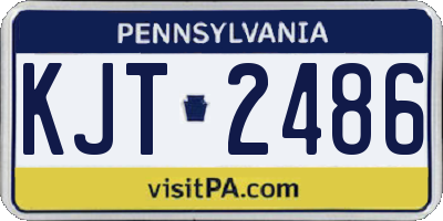 PA license plate KJT2486