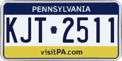 PA license plate KJT2511
