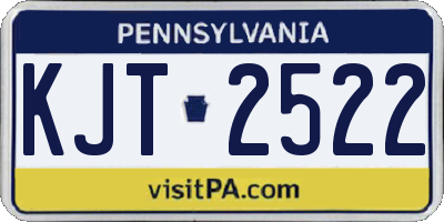 PA license plate KJT2522