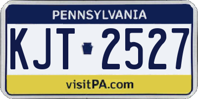 PA license plate KJT2527