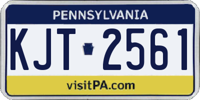 PA license plate KJT2561