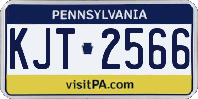 PA license plate KJT2566