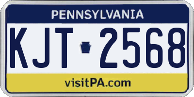 PA license plate KJT2568