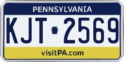 PA license plate KJT2569