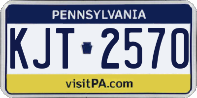 PA license plate KJT2570