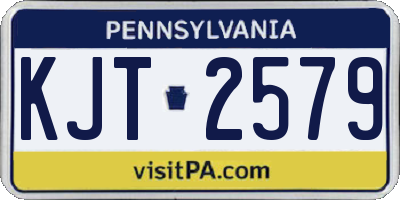 PA license plate KJT2579