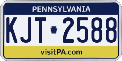 PA license plate KJT2588