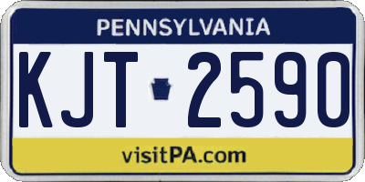 PA license plate KJT2590
