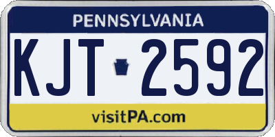 PA license plate KJT2592