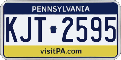 PA license plate KJT2595