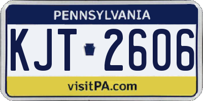 PA license plate KJT2606