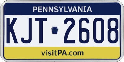 PA license plate KJT2608