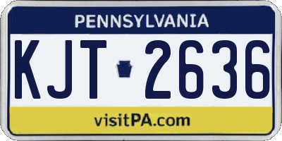 PA license plate KJT2636