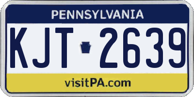 PA license plate KJT2639