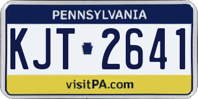 PA license plate KJT2641