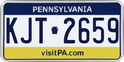 PA license plate KJT2659