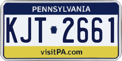 PA license plate KJT2661