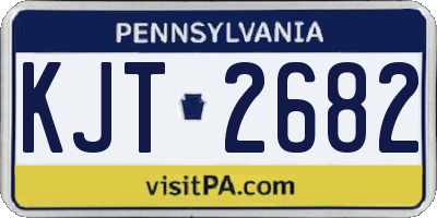 PA license plate KJT2682