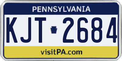 PA license plate KJT2684