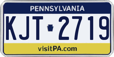 PA license plate KJT2719
