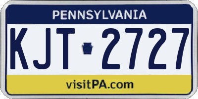 PA license plate KJT2727