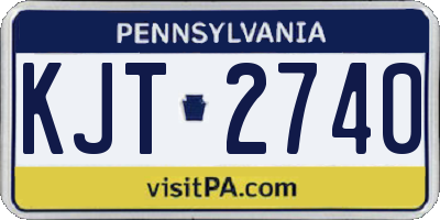 PA license plate KJT2740
