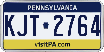 PA license plate KJT2764