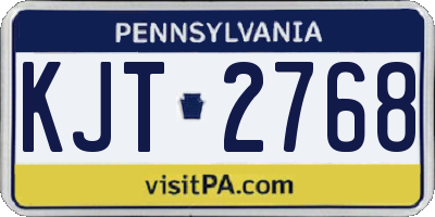 PA license plate KJT2768