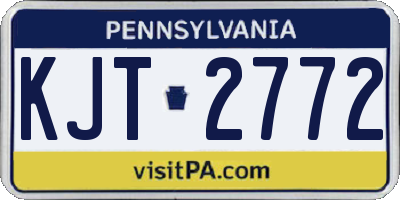 PA license plate KJT2772