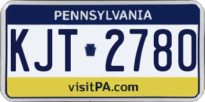 PA license plate KJT2780
