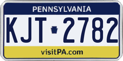 PA license plate KJT2782