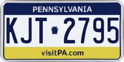 PA license plate KJT2795