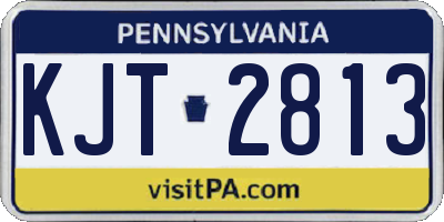 PA license plate KJT2813
