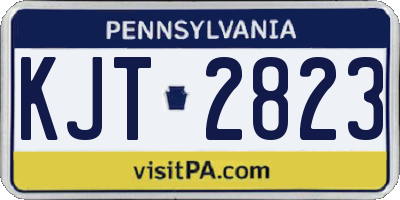 PA license plate KJT2823