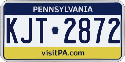 PA license plate KJT2872
