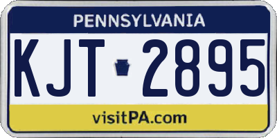 PA license plate KJT2895