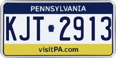PA license plate KJT2913