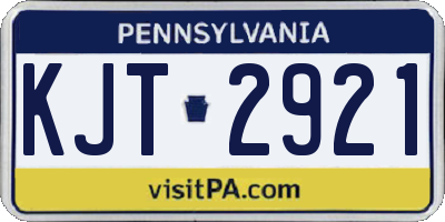 PA license plate KJT2921