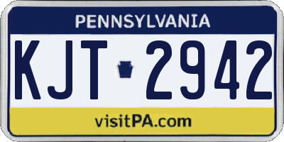 PA license plate KJT2942