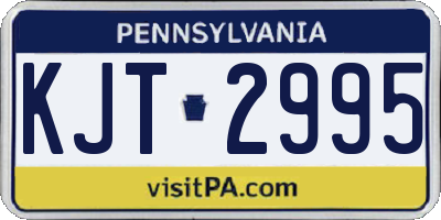 PA license plate KJT2995