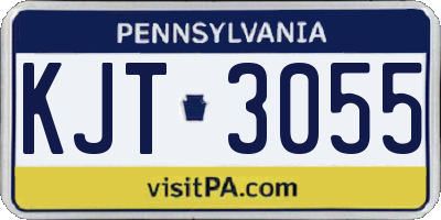 PA license plate KJT3055
